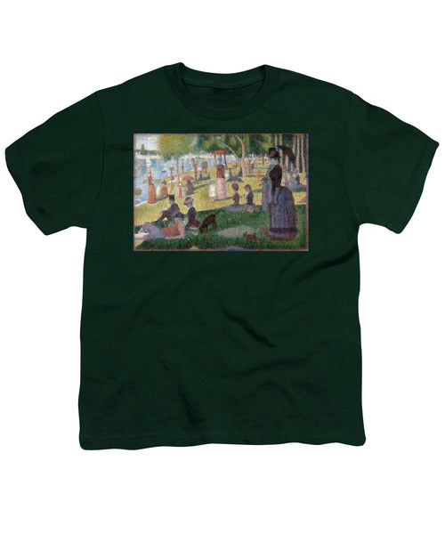 Tribute to Seurat - Youth T-Shirt - ALEFBET - THE HEBREW LETTERS ART GALLERY