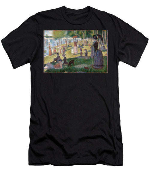 Tribute to Seurat - T-Shirt - ALEFBET - THE HEBREW LETTERS ART GALLERY