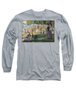 Tribute to Seurat - Long Sleeve T-Shirt - ALEFBET - THE HEBREW LETTERS ART GALLERY