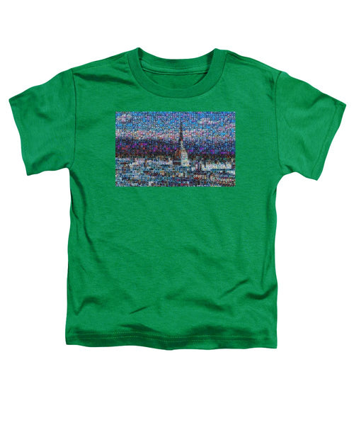 Tribute to Torino - 2 - Toddler T-Shirt - ALEFBET - THE HEBREW LETTERS ART GALLERY
