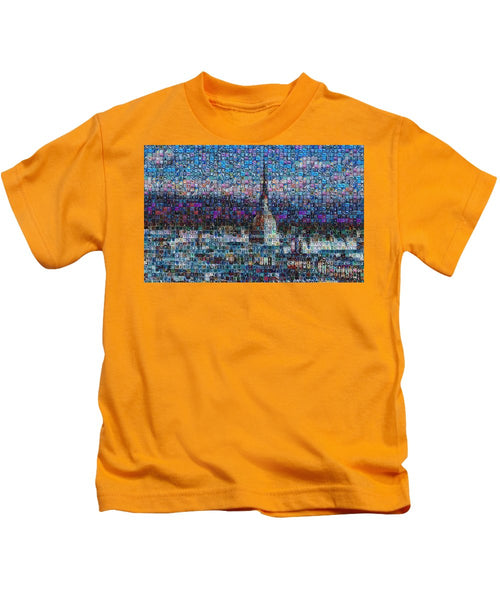 Tribute to Torino - 2 - Kids T-Shirt - ALEFBET - THE HEBREW LETTERS ART GALLERY
