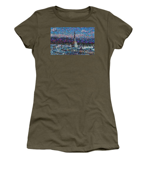 Tribute to Torino - 2 - Women's T-Shirt - ALEFBET - THE HEBREW LETTERS ART GALLERY