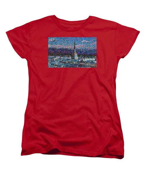 Tribute to Torino - 2 - Women's T-Shirt (Standard Fit) - ALEFBET - THE HEBREW LETTERS ART GALLERY