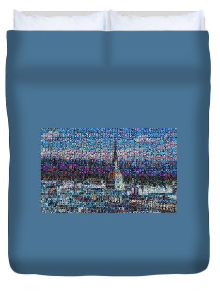 Tribute to Torino - 2 - Duvet Cover - ALEFBET - THE HEBREW LETTERS ART GALLERY