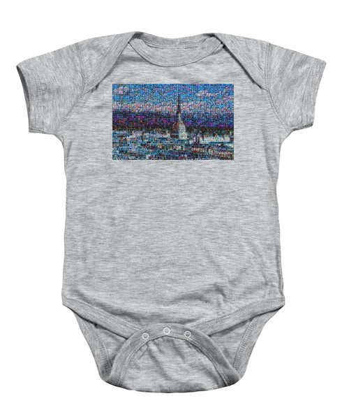 Tribute to Torino - 2 - Baby Onesie - ALEFBET - THE HEBREW LETTERS ART GALLERY
