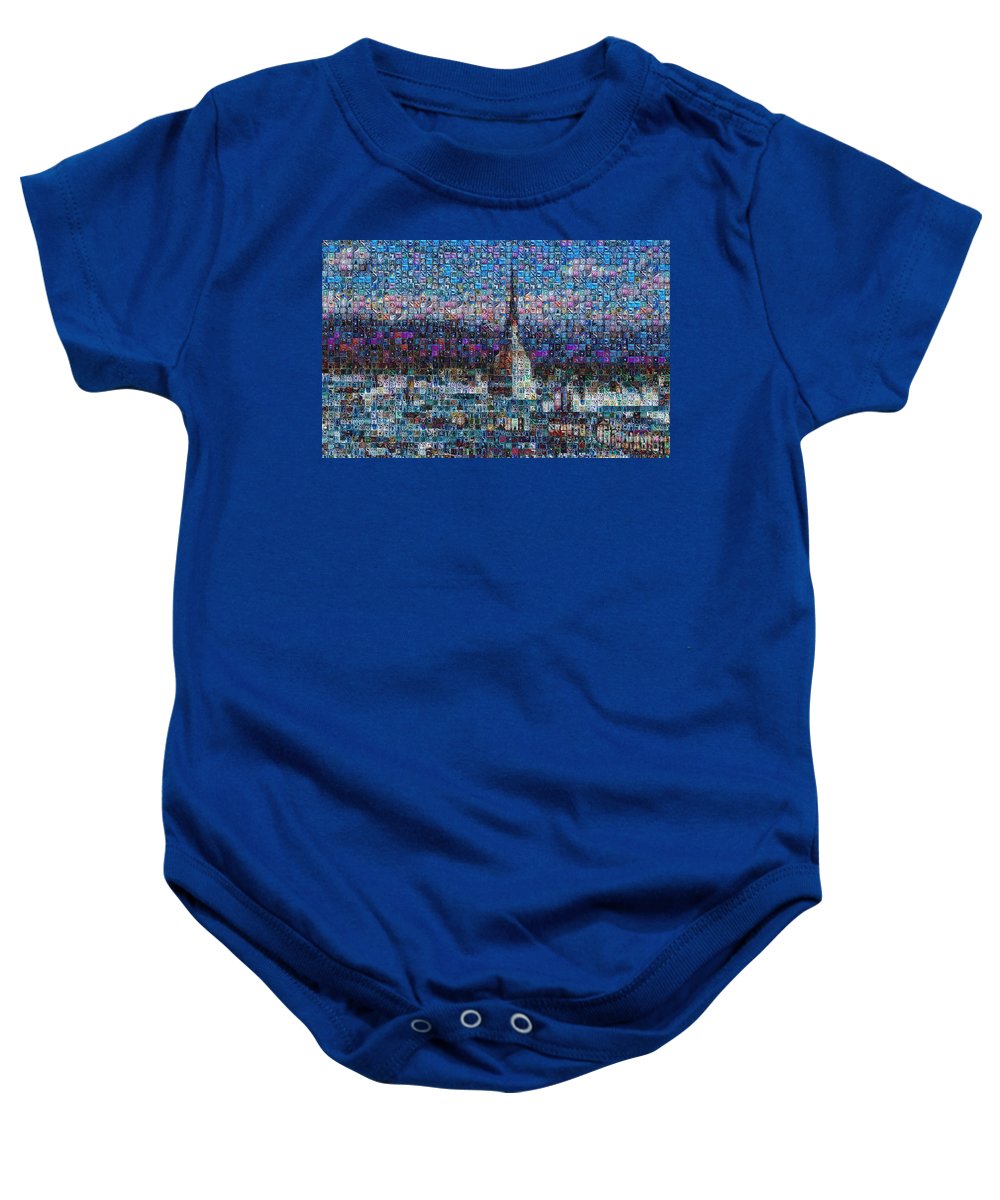 Tribute to Torino - 2 - Baby Onesie - ALEFBET - THE HEBREW LETTERS ART GALLERY