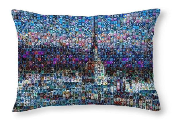 Tribute to Torino - 2 - Throw Pillow - ALEFBET - THE HEBREW LETTERS ART GALLERY