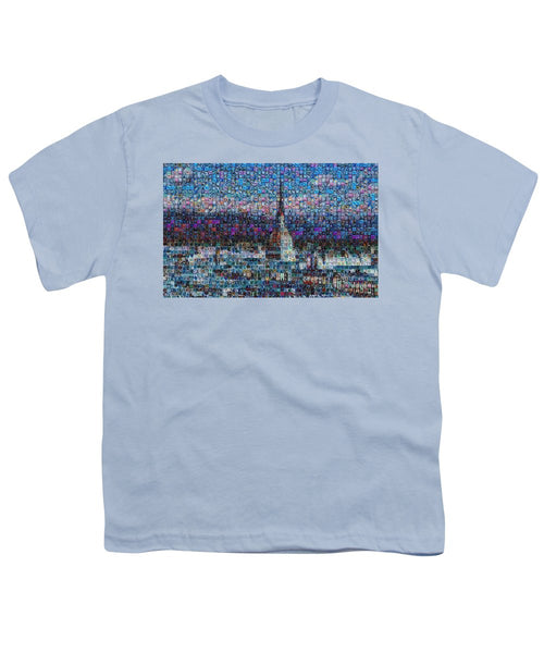 Tribute to Torino - 2 - Youth T-Shirt - ALEFBET - THE HEBREW LETTERS ART GALLERY