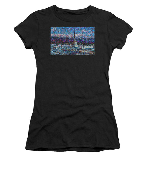 Tribute to Torino - 2 - Women's T-Shirt - ALEFBET - THE HEBREW LETTERS ART GALLERY