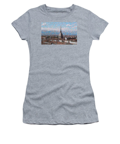 Tribute to Torino - Women's T-Shirt - ALEFBET - THE HEBREW LETTERS ART GALLERY