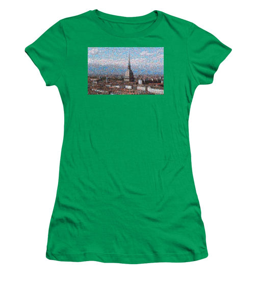 Tribute to Torino - Women's T-Shirt - ALEFBET - THE HEBREW LETTERS ART GALLERY