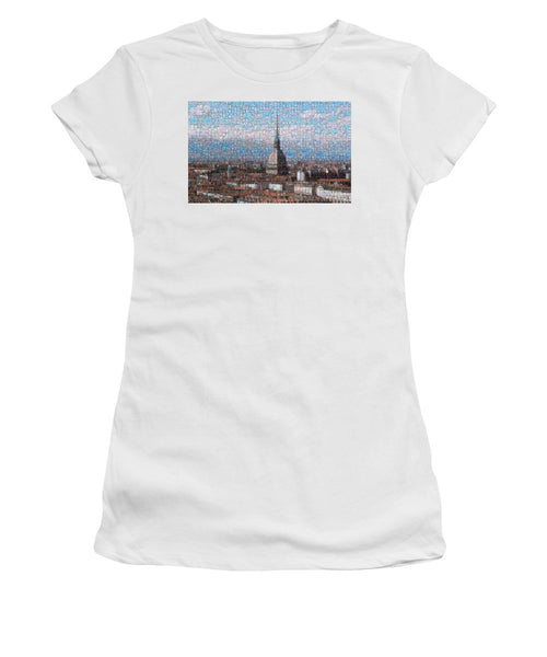 Tribute to Torino - Women's T-Shirt - ALEFBET - THE HEBREW LETTERS ART GALLERY