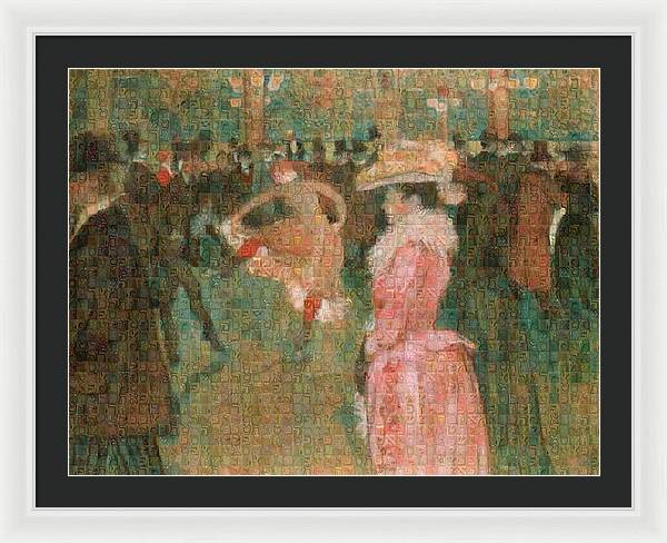 Tribute to Toulouse Lautrec - Framed Print - ALEFBET - THE HEBREW LETTERS ART GALLERY