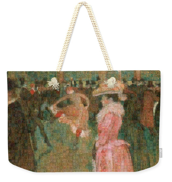 Tribute to Toulouse Lautrec - Weekender Tote Bag - ALEFBET - THE HEBREW LETTERS ART GALLERY