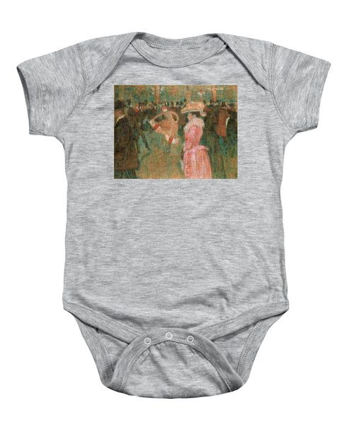 Tribute to Toulouse Lautrec - Baby Onesie - ALEFBET - THE HEBREW LETTERS ART GALLERY