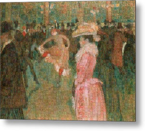Tribute to Toulouse Lautrec - Metal Print - ALEFBET - THE HEBREW LETTERS ART GALLERY
