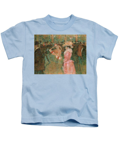 Tribute to Toulouse Lautrec - Kids T-Shirt - ALEFBET - THE HEBREW LETTERS ART GALLERY