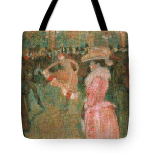 Tribute to Toulouse Lautrec - Tote Bag - ALEFBET - THE HEBREW LETTERS ART GALLERY