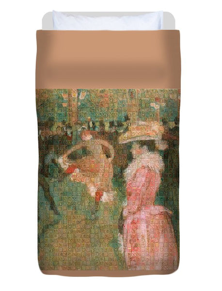 Tribute to Toulouse Lautrec - Duvet Cover - ALEFBET - THE HEBREW LETTERS ART GALLERY
