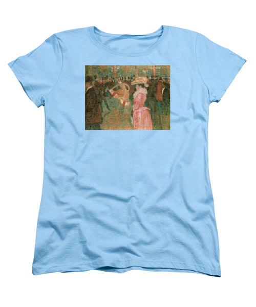 Tribute to Toulouse Lautrec - Women's T-Shirt (Standard Fit) - ALEFBET - THE HEBREW LETTERS ART GALLERY