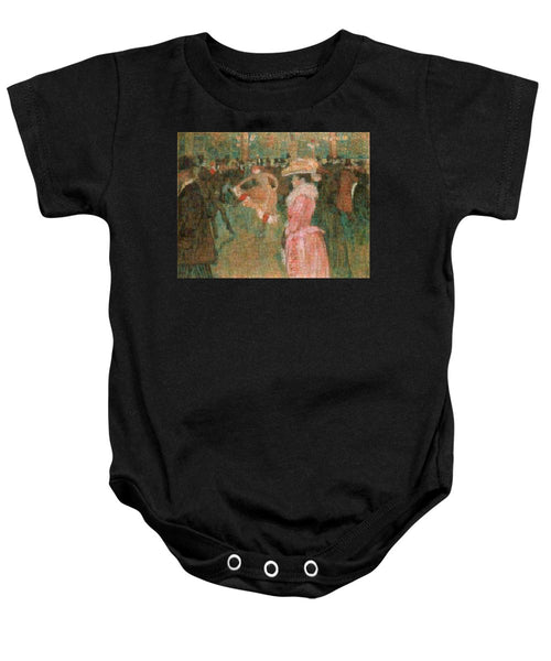 Tribute to Toulouse Lautrec - Baby Onesie - ALEFBET - THE HEBREW LETTERS ART GALLERY