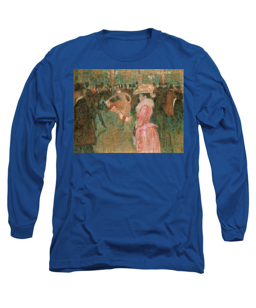 Tribute to Toulouse Lautrec - Long Sleeve T-Shirt - ALEFBET - THE HEBREW LETTERS ART GALLERY