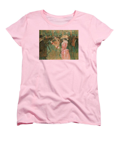 Tribute to Toulouse Lautrec - Women's T-Shirt (Standard Fit) - ALEFBET - THE HEBREW LETTERS ART GALLERY