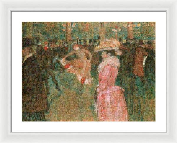 Tribute to Toulouse Lautrec - Framed Print - ALEFBET - THE HEBREW LETTERS ART GALLERY