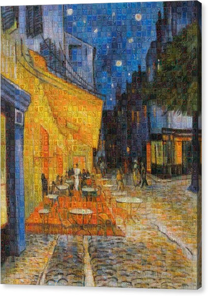 Tribute to Van Gogh - 1 - Canvas Print - ALEFBET - THE HEBREW LETTERS ART GALLERY