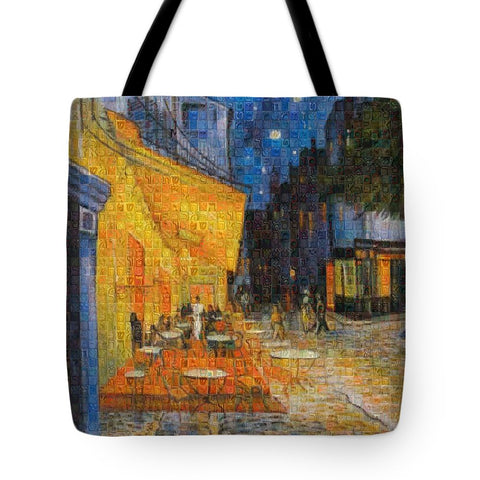 Tribute to Van Gogh - 1 - Tote Bag - ALEFBET - THE HEBREW LETTERS ART GALLERY