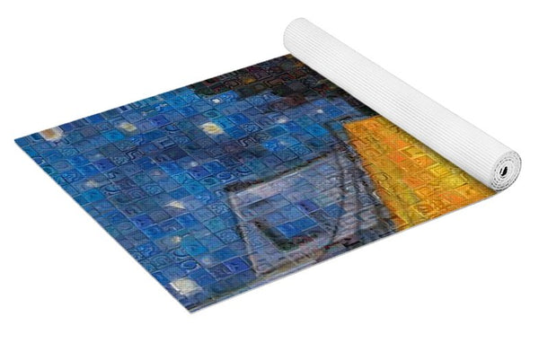 Tribute to Van Gogh - 1 - Yoga Mat - ALEFBET - THE HEBREW LETTERS ART GALLERY