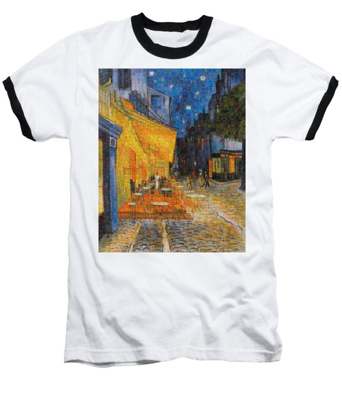Tribute to Van Gogh - 1 - Baseball T-Shirt - ALEFBET - THE HEBREW LETTERS ART GALLERY