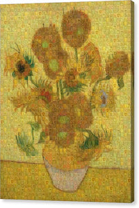 Tribute to Van Gogh - 2 - Canvas Print - ALEFBET - THE HEBREW LETTERS ART GALLERY