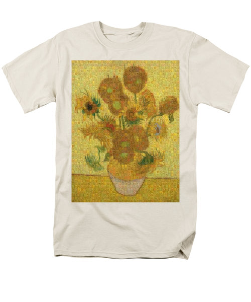 Tribute to Van Gogh - 2 - Men's T-Shirt  (Regular Fit) - ALEFBET - THE HEBREW LETTERS ART GALLERY