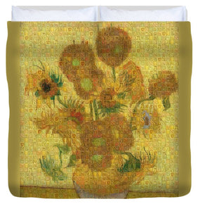Tribute to Van Gogh - 2 - Duvet Cover - ALEFBET - THE HEBREW LETTERS ART GALLERY