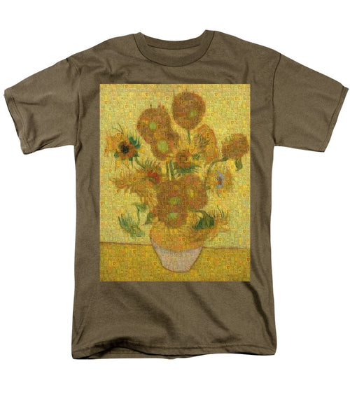 Tribute to Van Gogh - 2 - Men's T-Shirt  (Regular Fit) - ALEFBET - THE HEBREW LETTERS ART GALLERY