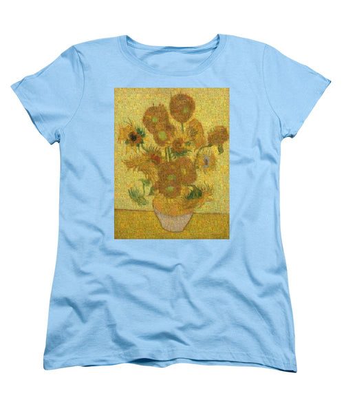 Tribute to Van Gogh - 2 - Women's T-Shirt (Standard Fit) - ALEFBET - THE HEBREW LETTERS ART GALLERY
