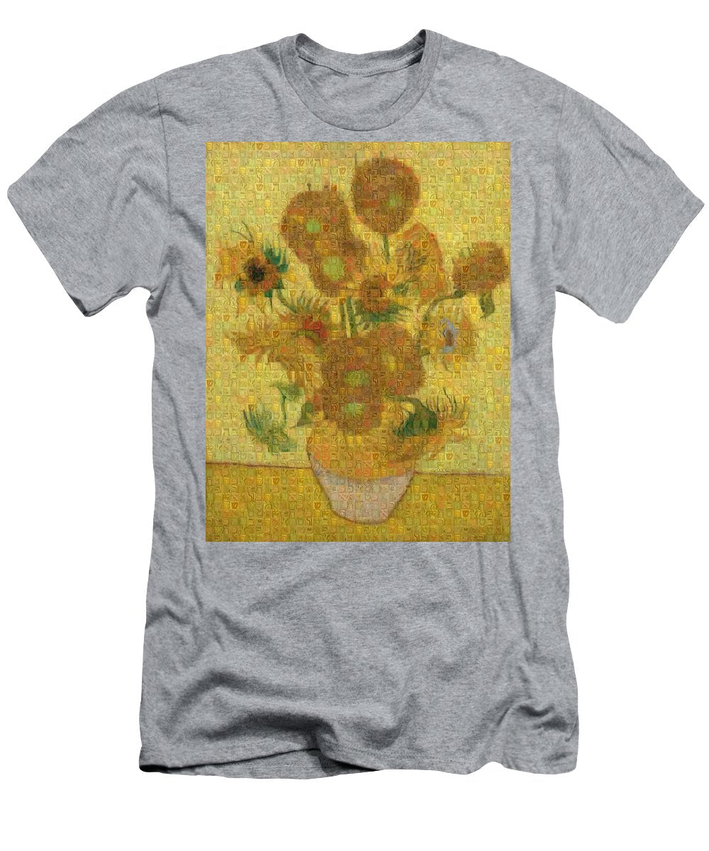 Tribute to Van Gogh - 2 - T-Shirt - ALEFBET - THE HEBREW LETTERS ART GALLERY
