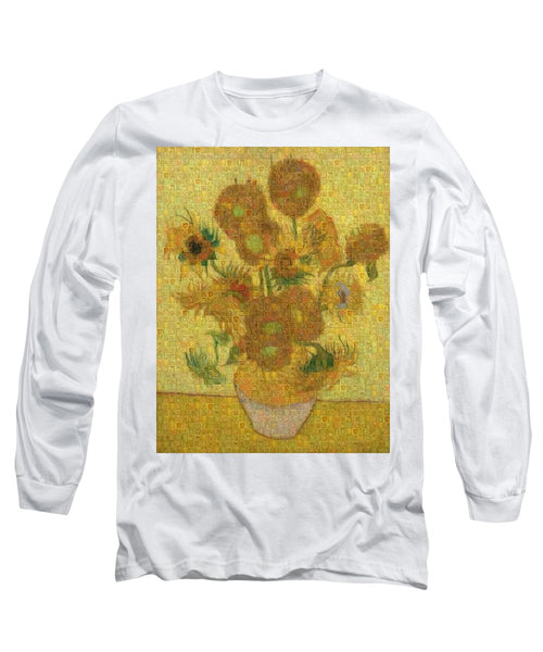 Tribute to Van Gogh - 2 - Long Sleeve T-Shirt - ALEFBET - THE HEBREW LETTERS ART GALLERY