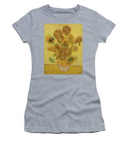 Tribute to Van Gogh - 2 - Women's T-Shirt - ALEFBET - THE HEBREW LETTERS ART GALLERY