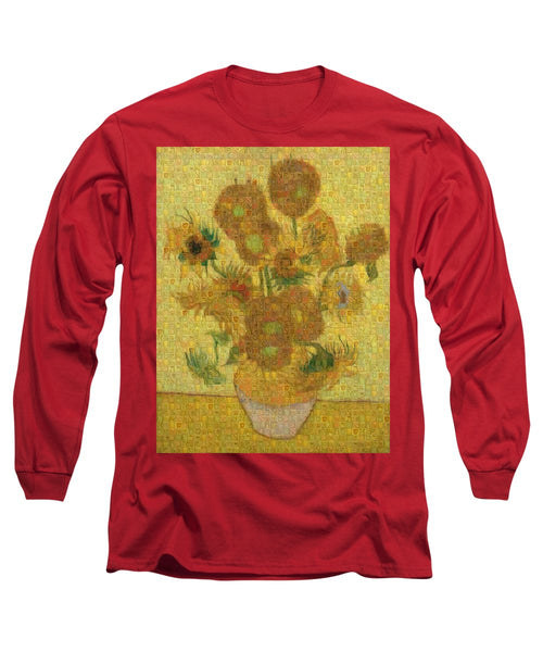 Tribute to Van Gogh - 2 - Long Sleeve T-Shirt - ALEFBET - THE HEBREW LETTERS ART GALLERY