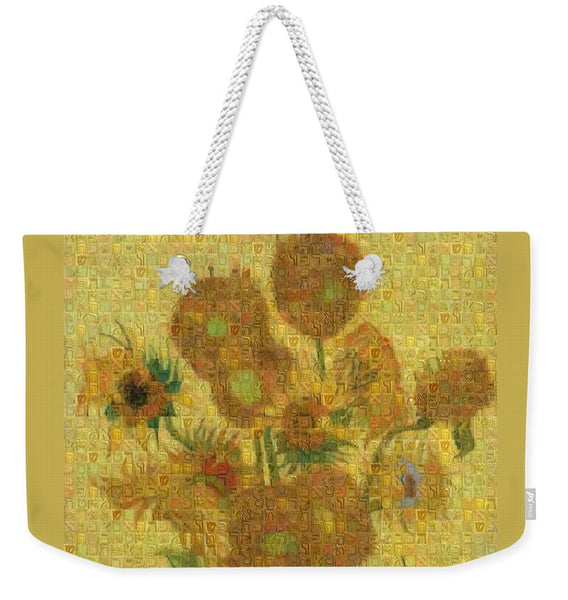 Tribute to Van Gogh - 2 - Weekender Tote Bag - ALEFBET - THE HEBREW LETTERS ART GALLERY
