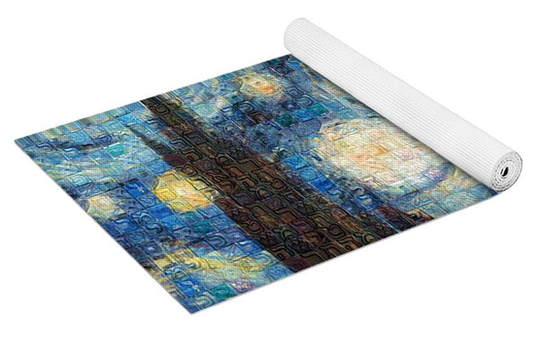 Tribute to Van Gogh - 3 - Yoga Mat - ALEFBET - THE HEBREW LETTERS ART GALLERY