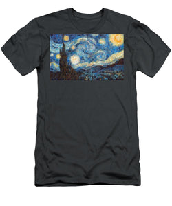 Tribute to Van Gogh - 3 - T-Shirt - ALEFBET - THE HEBREW LETTERS ART GALLERY