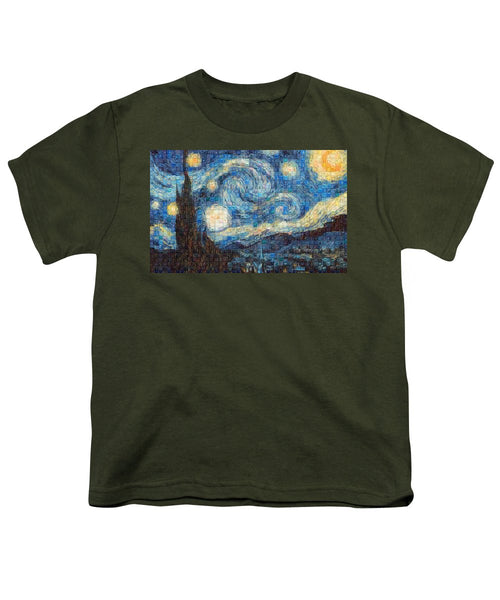 Tribute to Van Gogh - 3 - Youth T-Shirt - ALEFBET - THE HEBREW LETTERS ART GALLERY