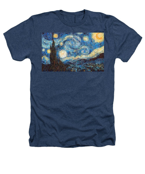 Tribute to Van Gogh - 3 - Heathers T-Shirt - ALEFBET - THE HEBREW LETTERS ART GALLERY