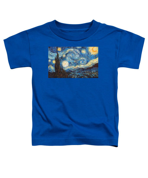Tribute to Van Gogh - 3 - Toddler T-Shirt - ALEFBET - THE HEBREW LETTERS ART GALLERY