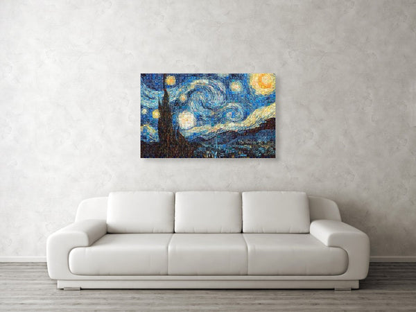 Tribute to Van Gogh - 3 - Canvas Print - ALEFBET - THE HEBREW LETTERS ART GALLERY