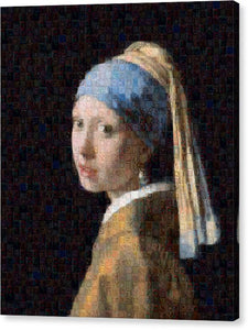 Tribute to Vermeer - Canvas Print - ALEFBET - THE HEBREW LETTERS ART GALLERY