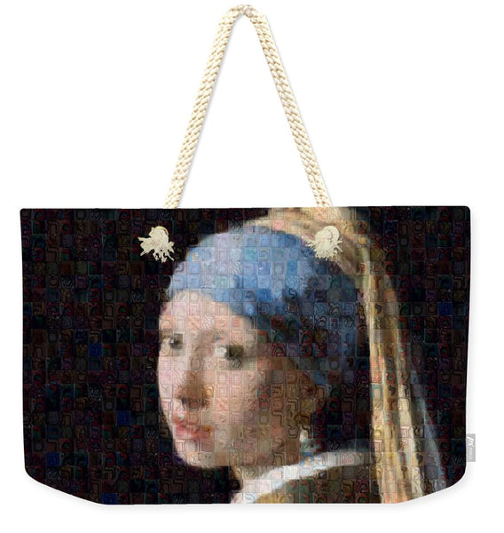 Tribute to Vermeer - Weekender Tote Bag - ALEFBET - THE HEBREW LETTERS ART GALLERY